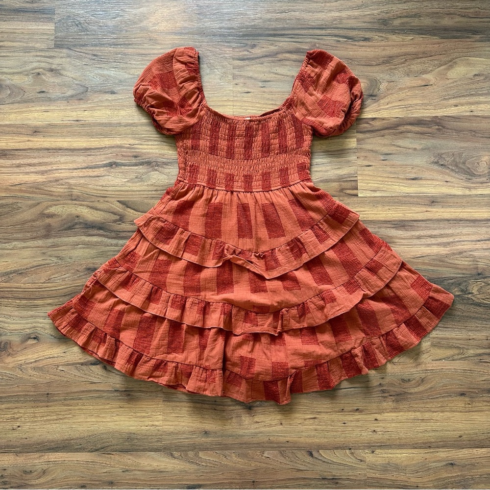 Altar’d State Orange Babydoll Dress